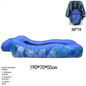 Resim Snapbuy Şişme Yatak Taşınabilir, Plaj, Kamp, Havalimanı, Seyahat Ve Festivaller İçin İdeal Lacivert 