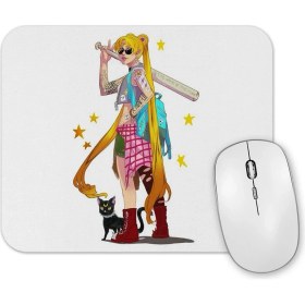 Resim Baskı Dükkanı Girl Over Power Mouse Pad 