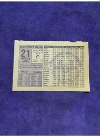 Resim 21 Haziran 2002 Takvim Yaprağı - Nostalji Koleksiyonluk Takvim Yaprağı A 