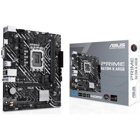 Resim Asus Prıme H610m-k Argb Ddr5 5600mhz 1xvga 1xhdmı 1xm.2 Usb 3.2 Matx 1700p 12. / 13. Ve 14. Nesil İşlemci Uyumlu 