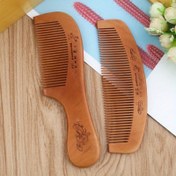 Resim 1 Adet Premium Sandal Ağacı & Şeftali Ağacı Tarak - Anti-Statik, Tüm Saç Tipleri İçin Saç Dolaşmasını Giderici Fırça - Saç Derisi Masajı & Şekillendirme, Saç Dökülmesi, Saç Derisi Masajı Tarak İçin İdeal 