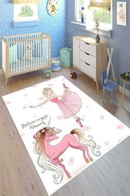 Resim Westa Kaymaz Tabanlı Yıkanabilir Antibakteriyel Dijital Baskı Çocuk Halısı, CK-10011A-WST-80X300 