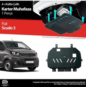 Resim S-dizayn Fiat Scudo Çelik Karter Muhafaza 2020 Üzeri A+ Kalite 