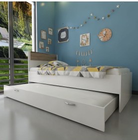 Resim Myniture Home & Living Trend Yavrulu Karyola Q4010-4 Beyaz Çırağan 