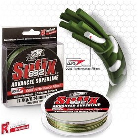 Resim Sufix 832 Advanced İp Misina Low Vıs Green 0.33mm - 250mt - 28.5k 