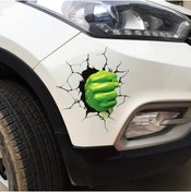 Resim Özkaş ticaret 3D Sticker Hulk Oto Sticker, Motorsiklet, Kask, Laptop Sticker Oto Aksesuar 