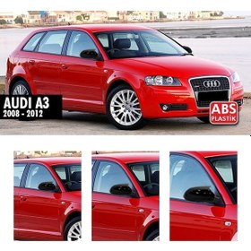 Resim Audi A3 8p Yarasa Ayna Kapak Parlak Siyah Abs Plastik 