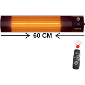 Resim Sunstar Elektrikli Isıtıcı Soba Çeşitleri - Açık ve Kapalı Restoranlar / Kafeler / Teraslar Için - 1800 W Kumandalı 