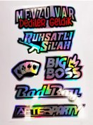 Resim HMNL OTO STICER MEVZU POKER BİGBOSS HOLOGRAMLI SET 30X20 