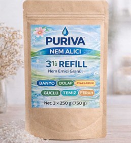 Resim PURIVA Nem Alıcı Refill 3’lü Paket - Nem Emici Granül 