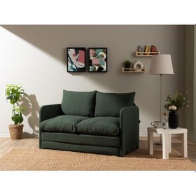 Resim Pafu Saga İkili Katlanır Yataklı Koltuk Keten Haki 