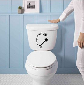 Resim cnpromosyon Yakıt Deposu Gösterge Simgesi Silüeti Dekoratif Wc Klozet Sticker, Çıkartma, Etiket 