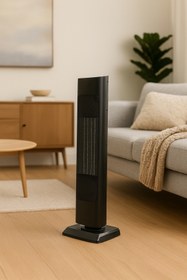 Resim Voltomat Akıllı Kule Tipi 2 Kademeli Seramik Fanlı Isıtıcı 2000W Siyah 