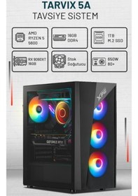 Resim XPG Tarvix 5A R5-5600 16 GB 1 TB SSD 16 GB RX9060XT Free Dos Masaüstü Oyuncu Bilgisayarı 