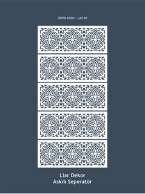 Resim Liar Dekor Liar Askılı Seperatör (Paravan) - LAS-90 - (85 cm x 210 cm) - (Beyaz) 