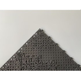 Resim Çini Desenli Plastik Yer Karosu Zemin Döşemesi Antrasit 1m2 9 Adt Antrasit 