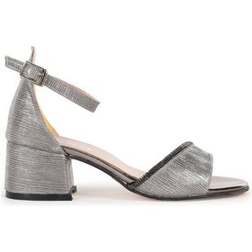 Resim Kiko Kids Elos Günlük Kız Çocuk 4 Cm Topuklu Sandalet Ayakkabı Platin Platin 