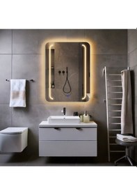 Resim Rectavision Günışığı Kumlamalı Lavabo & Banyo Aynası Dokunmatik Sensörlü 65 X 90 Cm 