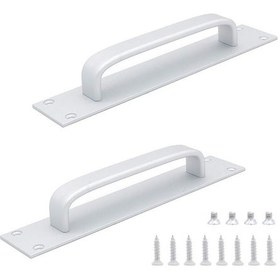 Resim 2 Adet Alüminyum Sürgülü Kapı Kolu Gümüş 20 X 4 Cm 