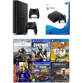 Resim Sony Ps4 Slim 500GB + 2 Kol + 14 Dijital Oyun 
