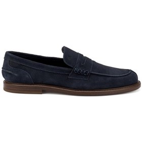 Resim Oxford Klasik Erkek 76d0 Frau Suede Blu Lacivert 
