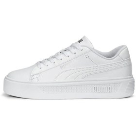 Resim Puma Smash Platform V3 Kadın Beyaz Günlük Spor Ayakkabı 390758-04 