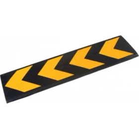 Resim Kayalar Trafik Otopark Kauçuk Duvar Koruma 80 x 22CM Köşe ve Kolon Koruyucu Reflektörlü 