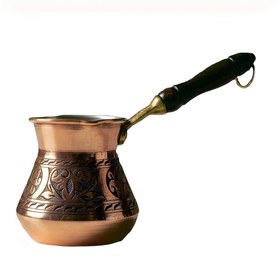 Resim Bakırzen Engraved Copper Turkish Coffee Pot - 400ml (13.53 fl oz) 