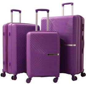 Resim Mçs 3lü Set Kırılmaz Silikon Seyahat Valizi Bavulu V374 Mor 