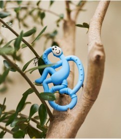 Resim Matchstick Monkey Silikon Diş Kaşıyıcı / Monkey Bebe Mavisi Çok Renkli 