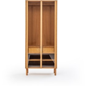 Resim Monaco Cam Kapaklı Askılı Elbise Dolabı 