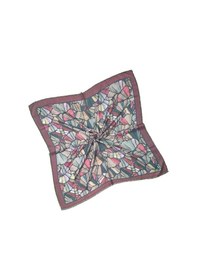 Resim Mim Eşarp Ebruli Kışlık Desenli Eşarp 95x95 Cm Gül Kurusu - Petrol Yeşili 