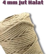 Resim izmir Bitpazarı Jüt Halat Dekor Ipi 4 Mm 50 Metre Ip Halat Ip Hasır Ip Jüt Kendir Ip Jüt Çuval Ip 
