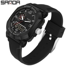 Resim Oldfriend Siyah Sanda Erkek Spor Saati 50m Su Geçirmez Çift Ekran Alarm Dayanıklı Diğer 