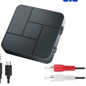 Resim Alfa Bluetooth 5.0 Ses Alıcı Verici Aux Rca Usb Stereo Kablosuz Mikrofonlu Araba Tv Pc Rx Tx Receiver 