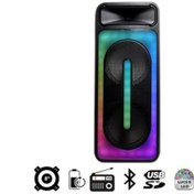 Resim L'eDoren KTS-1762 8"x2 45 W Taşınabilir RGB Bluetooth Hoparlör 