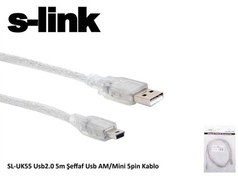 Resim S-link SL-UK55 Mini 5p To 5mt Usb Kamera Kablosu S-link SL-UK55 Mini 5p To 5mt Usb Kamera Kablosu