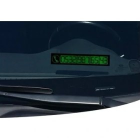 Resim Toptancı Kapında Araç İçi Fosforlu Telefon Plakası 