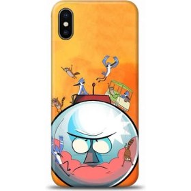 Resim Marselit iPhone x Sürekli Dizi Regular Show Benson Tasarımlı Telefon KILIFI-RS06 