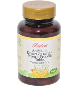 Resim Balen V5 Arı Sütü Kırmızı Ginseng Polen Propolis Tableti 1000 MG 