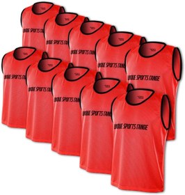 Resim Hepta Collection USR Antrenman Yeleği Fileli Kırmızı Büyük Boy - Bib 10'lu Paket 