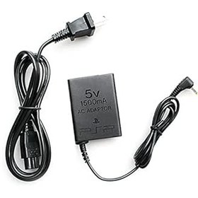 Resim PSP3000 PSP2000 PSP1000 Şarj Adaptörü ve Şarj Kablosu Seti Orijinal, Playstation Portable PSP 3000 2000 1000 E1000 ile uyumlu, AC Adaptör / ABD Fiş Kablosu 5V 1500mA PSP-380 