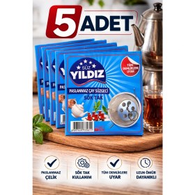 Resim Fırsatkolik 5 Adet Paslanmaz Çelik Çaydanlık Demlik Süzgeci Sök Tak Çay Süzgeci Tüm Demliklere Uyumlu Çaydanlık Filtresi 