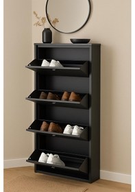 Resim Metal Ayakkabılık 4 Kapaklı Antrasit Antrasit 