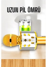 Resim Flzdgnkr Kablosuz Bluetooth Karaoke Mikrofon Usb Ve Aux Girişli, Yüksek Ses Kalitesi 