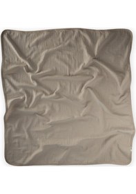 Resim Cigit Dantel İşlemeli Tekkat Müslin Battaniye 100x100 Cm +/- 3 Cm Vizon Vizon 