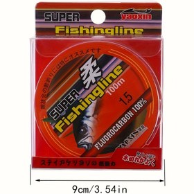 Resim 100m/330ft PA Süper Güçlü Florokarbon Olta İpi 0.36-2.72kg Test %15 Monofilament Polyester Ultra Şeffaf Düşük Görünürlüklü Tatlısu-Tuzlu Su Balıkçılığı, Pürüzsüz Döküm, Aşınmaya Dayanıklı, Yüksek Mukavemetli Malzeme, Profesyonel Balıkçılar İçin Balıkçılık Ekipmanı, Açık Hava Sporları 