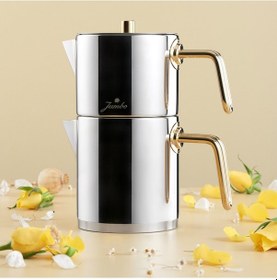 Resim Jumbo Metalix Midi Çaydanlık Titanyum Gold Çelik - Gold 