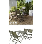 Resim Dikdörtgen Bahçe Masası Antrasit 110x70 cm Balkon Teras Masa Antrasit 