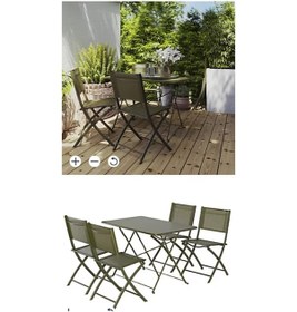 Resim Dikdörtgen Bahçe Masası Antrasit 110x70 cm Balkon Teras Masa Antrasit 